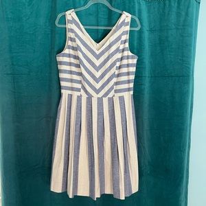 NWT Antonio Melani Quality linen Stripe summer Dorothena dress